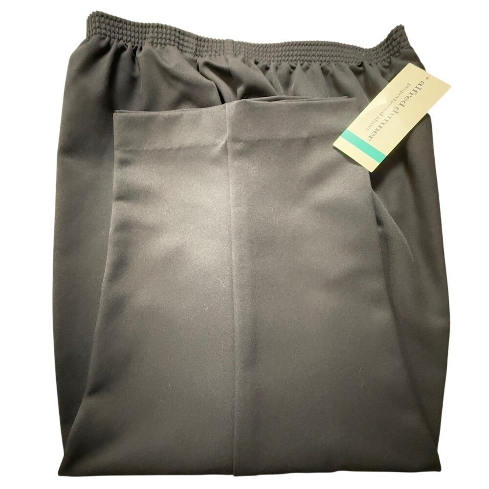 Alfred Dunner Sorrento Proportioned Short Pants Women 16 Black NWT‎ Comfortable
